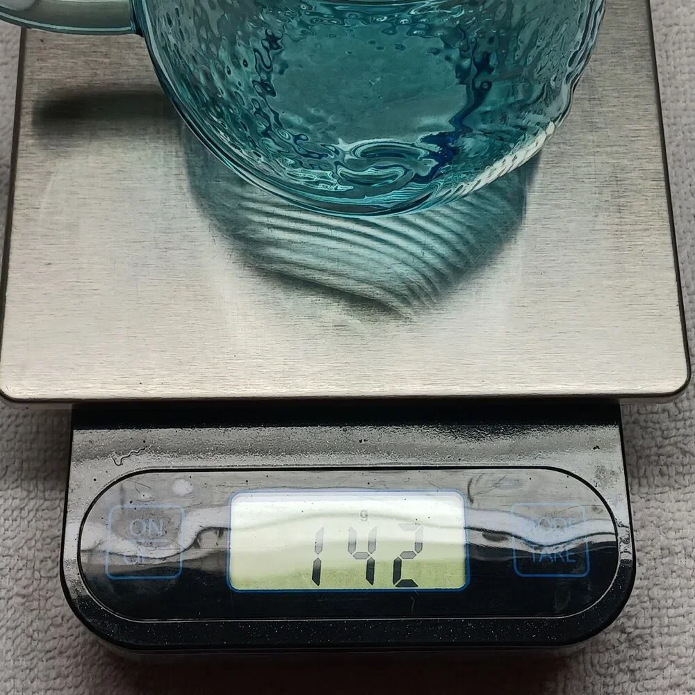 Glass Coffee Or Tea Cup☕️Aqua Glass Vintage Collectable new in origional Box